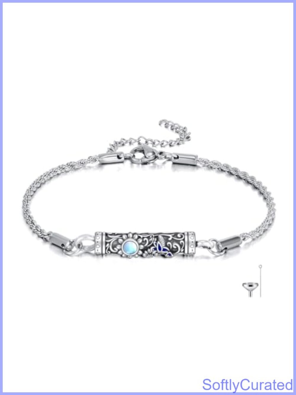 Sterling Silver Urn Bracelet for Ashes Cremation Jewelry Keepsake Memorial Gift